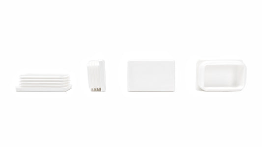 Rectangular Tube Inserts 60mm x 40mm White | Made in Germany | Keay Vital Parts - Keay Vital Parts