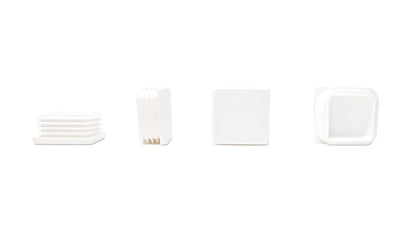 Square Tube Inserts 40mm x 40mm White | Made in Germany | Keay Vital Parts - Keay Vital Parts