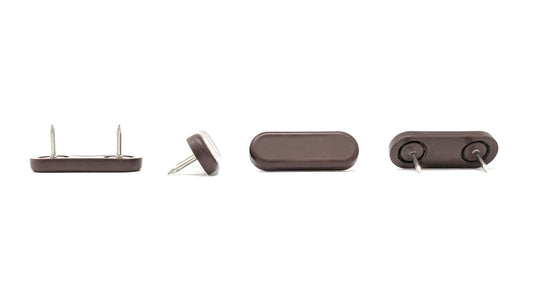 44x16mm Brown Nail in Plastic Glides - Made in Germany - Keay Vital Parts