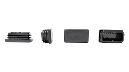 Rectangular Tube Inserts 45mm x 25mm Black | Made in Germany | Keay Vital Parts - Keay Vital Parts
