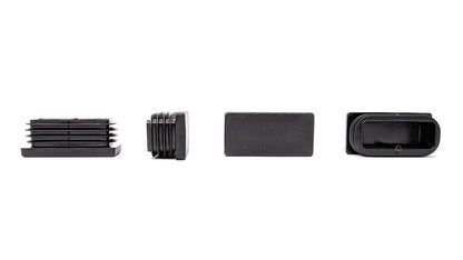 Rectangular Tube Inserts 50mm x 25mm Black | Made in Germany | Keay Vital Parts - Keay Vital Parts