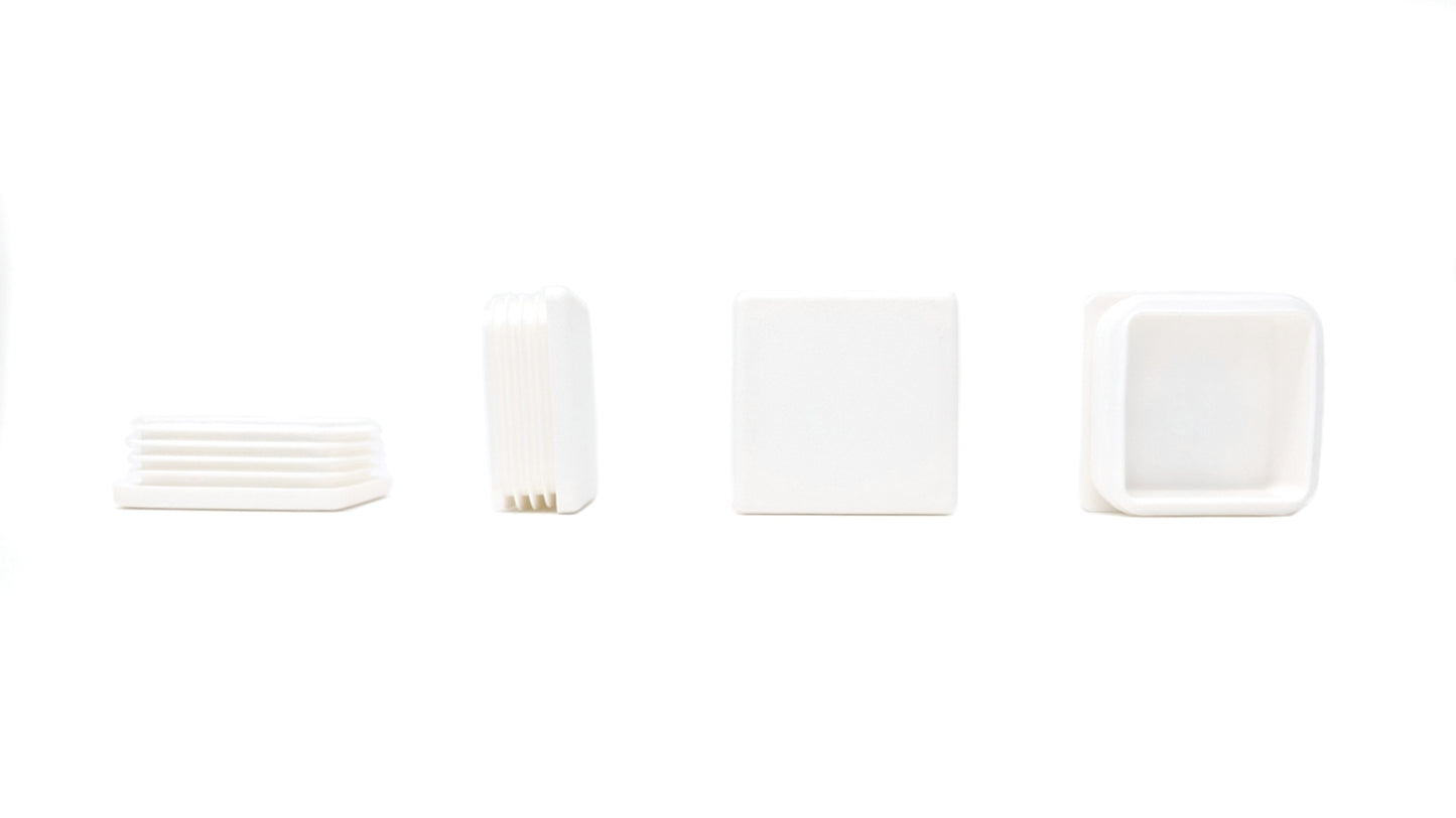 Square Tube Inserts 50mm x 50mm White | Made in Germany | Keay Vital Parts - Keay Vital Parts