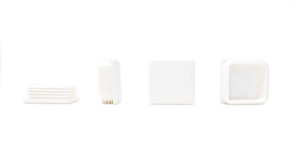 Square Tube Inserts 50mm x 50mm White | Made in Germany | Keay Vital Parts - Keay Vital Parts