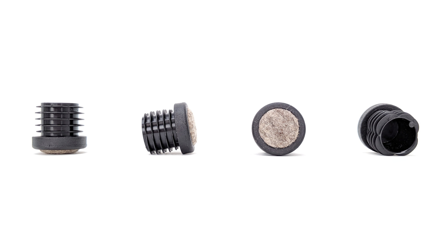 Tube Insert Felt Pads for Metal Chair & Furniture Legs 25mm  | Made in Germany | Keay Vital Parts - Keay Vital Parts
