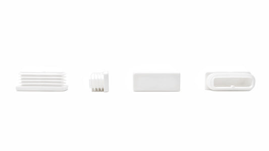 Rectangular Tube Inserts 50mm x 20mm White | Made in Germany | Keay Vital Parts - Keay Vital Parts