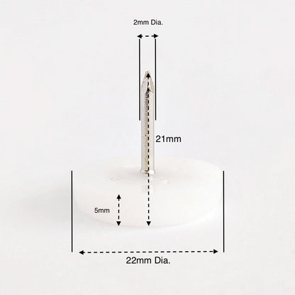 22mm White Plastic Nail On Gliders - Made in Germany - Keay Vital Parts