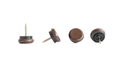 20mm Nylon Furniture Gliders Nail in Brown  - Made in Germany - Keay Vital Parts