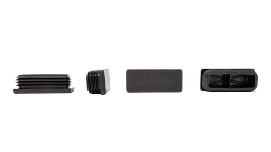 Rectangular Tube Inserts 60mm x 25mm Black | Made in Germany | Keay Vital Parts - Keay Vital Parts