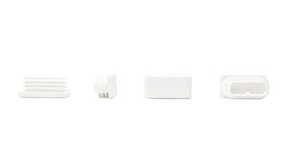 Rectangular Tube Inserts 40mm x 20mm White | Made in Germany | Keay Vital Parts - Keay Vital Parts