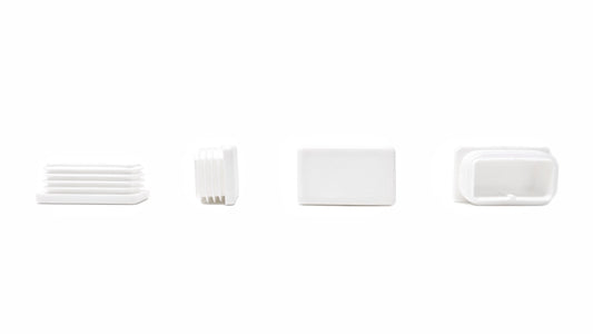 Rectangular Tube Inserts 50mm x 30mm White | Made in Germany | Keay Vital Parts - Keay Vital Parts