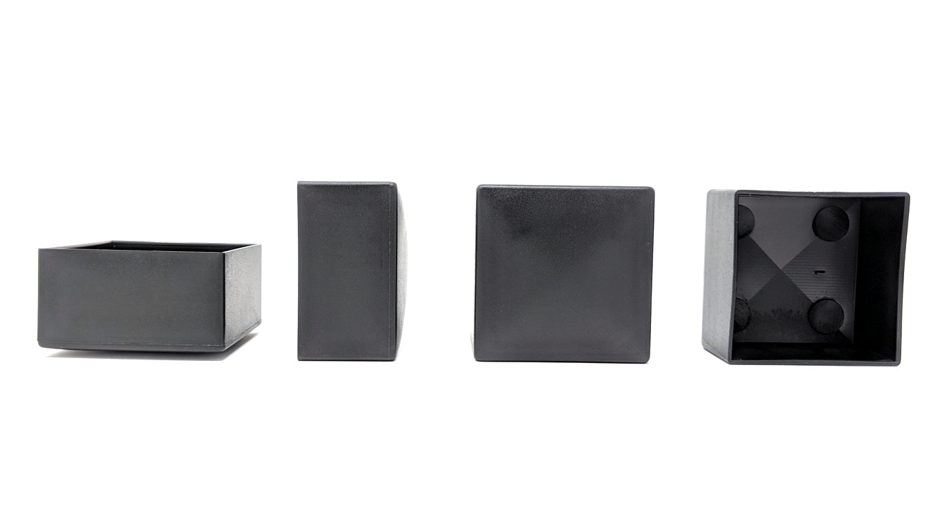 50x50mm Square Plastic Ferrules End Caps for Tubes Pipes Made in Germany - Keay Vital Parts