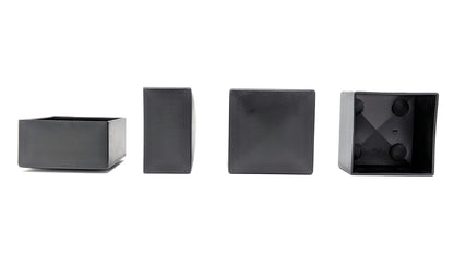 50x50mm Square Plastic Ferrules End Caps for Tubes Pipes Made in Germany - Keay Vital Parts