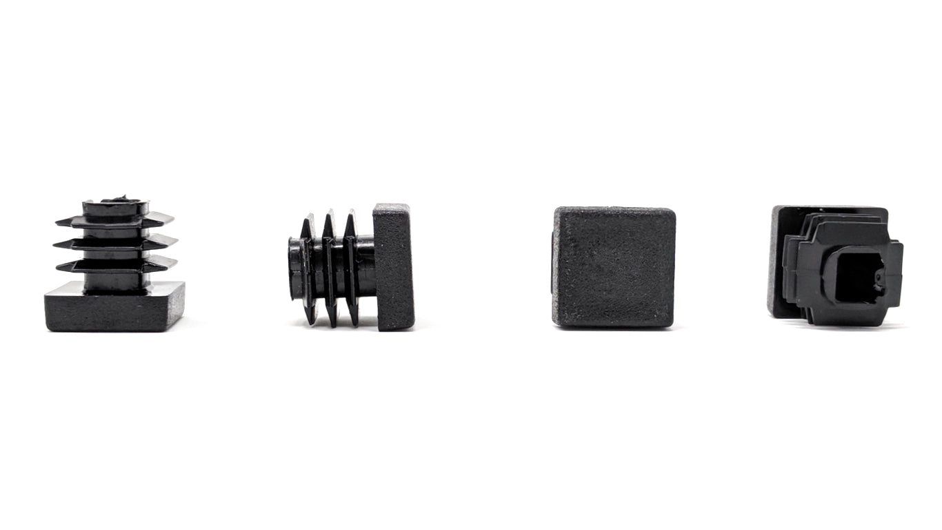 Square Tube Inserts 16mm x 16mm Black | Made in Germany | Keay Vital Parts - Keay Vital Parts