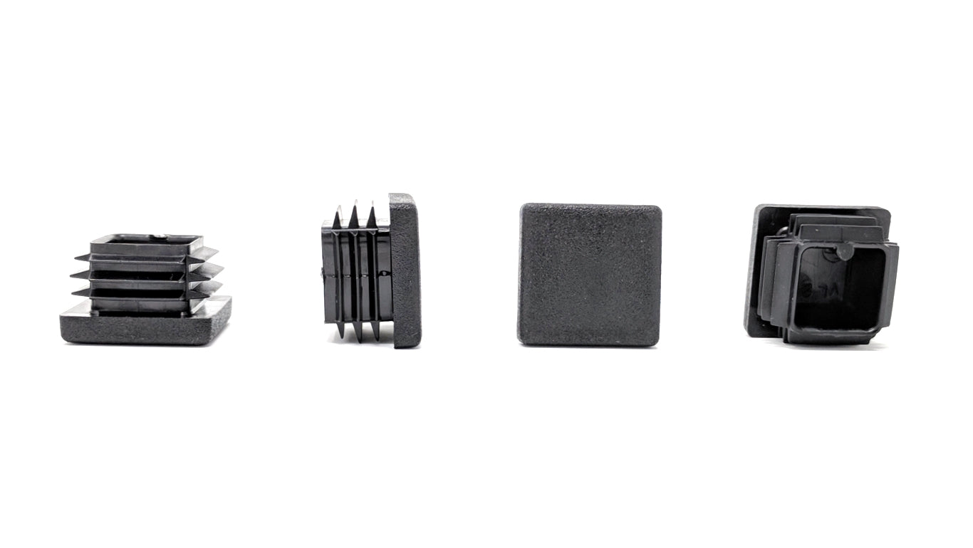 Square Tube Inserts 25mm x 25mm Black | Made in Germany | Keay Vital Parts - Keay Vital Parts