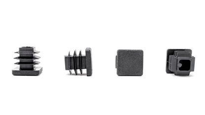 Square Tube Inserts 15mm x 15mm Black | Made in Germany | Keay Vital Parts - Keay Vital Parts