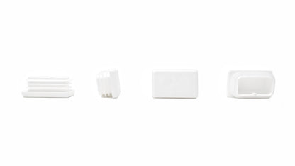 Rectangular Tube Inserts 40mm x 25mm White | Made in Germany | Keay Vital Parts - Keay Vital Parts