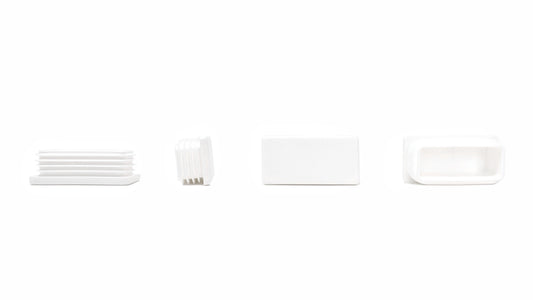 Rectangular Tube Inserts 60mm x 30mm White | Made in Germany | Keay Vital Parts - Keay Vital Parts