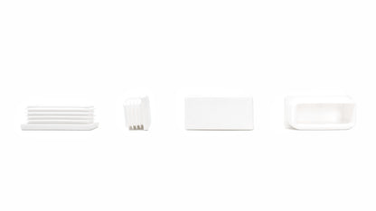 Rectangular Tube Inserts 60mm x 30mm White | Made in Germany | Keay Vital Parts - Keay Vital Parts