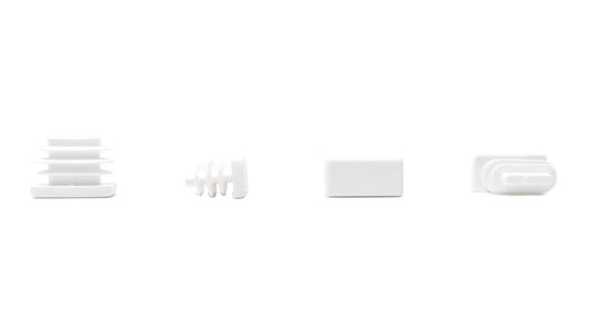 Rectangular Tube Inserts 20mm x 10mm White | Made in Germany | Keay Vital Parts - Keay Vital Parts