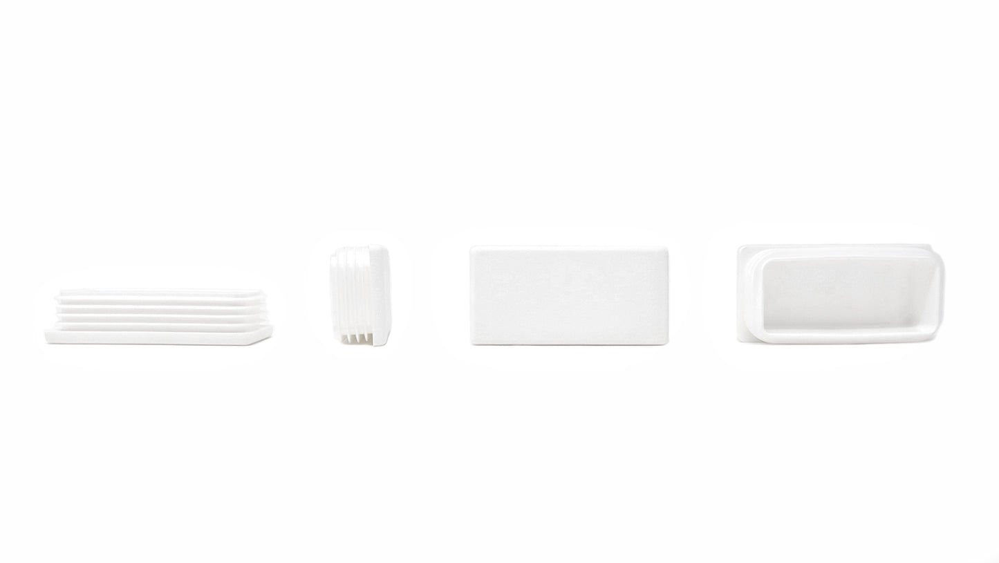 Rectangular Tube Inserts 80mm x 40mm White | Made in Germany | Keay Vital Parts - Keay Vital Parts