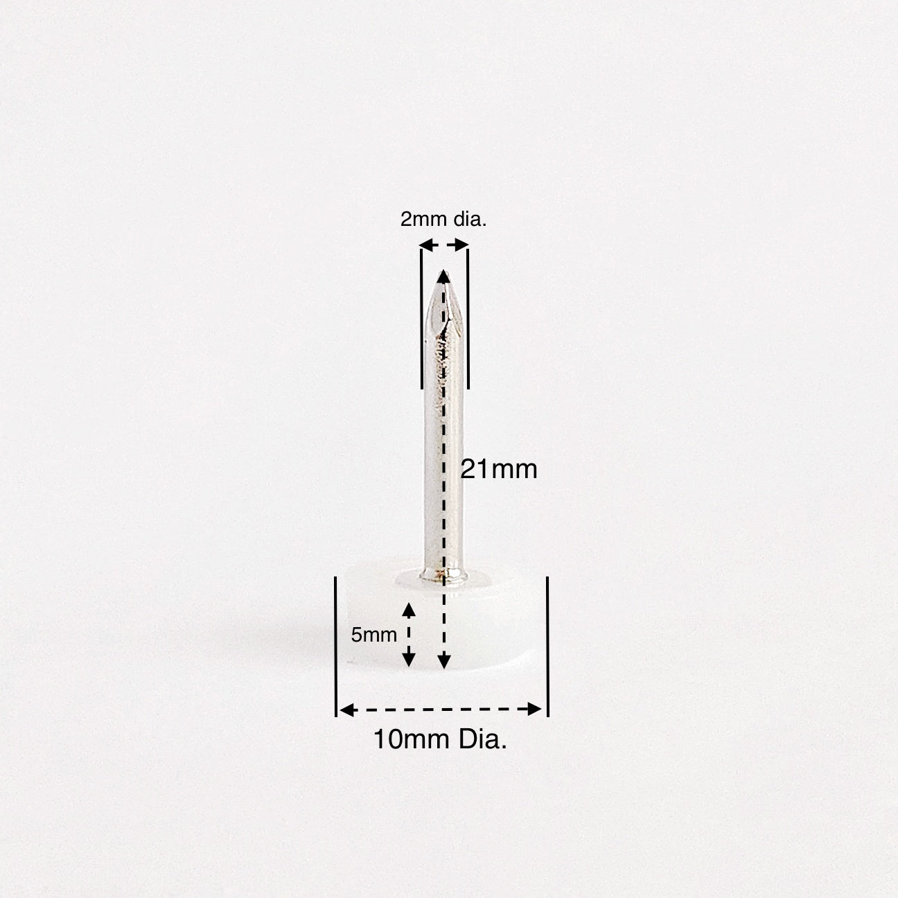 10mm White Plastic Nail On Gliders - Made in Germany - Keay Vital Parts