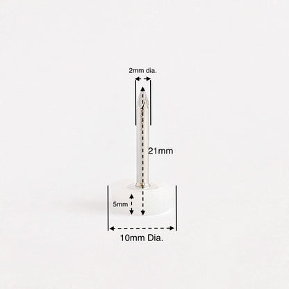 10mm White Plastic Nail On Gliders - Made in Germany - Keay Vital Parts