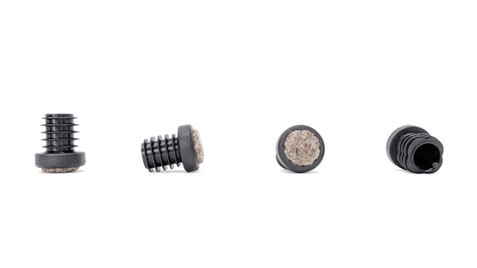 Tube Insert Felt Pads for Metal Chair & Furniture Legs 19mm  | Made in Germany | Keay Vital Parts - Keay Vital Parts
