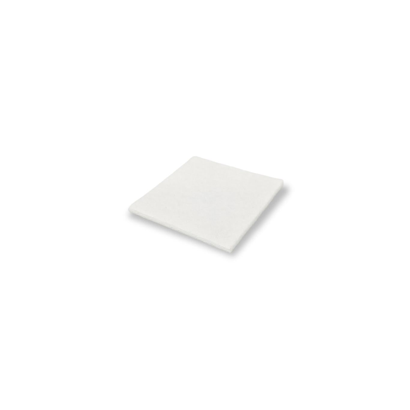 Felt Pads, Square Stick-On 22mm x 22mm, White - Made in Germany