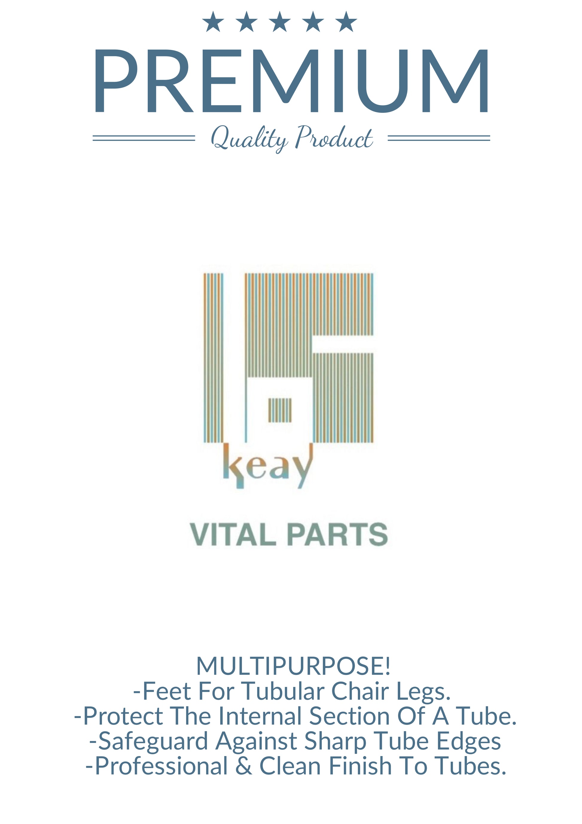 Square Tube Inserts 18mm x 18mm Black | Made in Germany | Keay Vital Parts - Keay Vital Parts