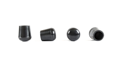 12mm Black Rubber Ferrules with Steel Base Insert - Made in Germany - Keay Vital Parts