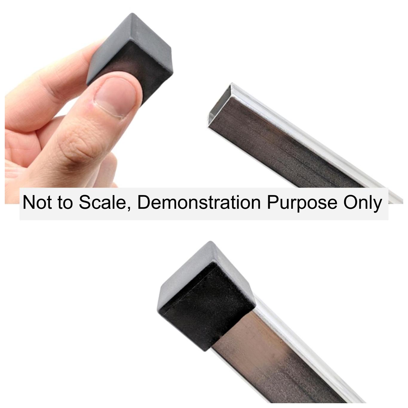 50x50mm Square Plastic Ferrules End Caps for Tubes Pipes Made in Germany - Keay Vital Parts