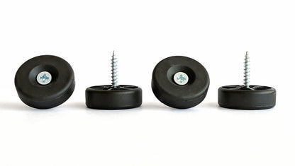 30mm Black Plastic Screw in Glides - Made in Germany - Keay Vital Parts