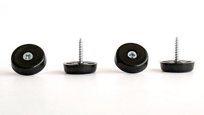 25mm Black Plastic Screw in Glides - Made in Germany - Keay Vital Parts