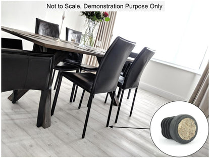 Tube Insert Felt Pads for Metal Chair & Furniture Legs 30mm  | Made in Germany | Keay Vital Parts - Keay Vital Parts