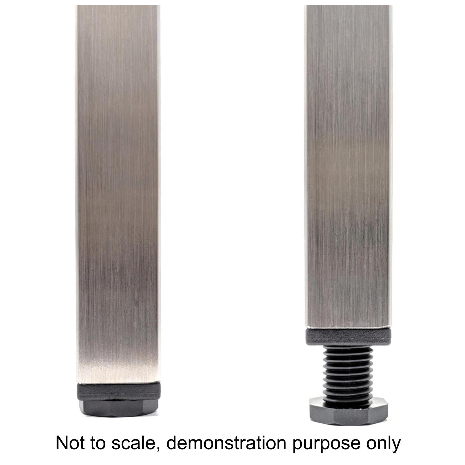 Square Tube Inserts 30mm x 30mm Height Adjustable | Made in Germany | Keay Vital Parts - Keay Vital Parts