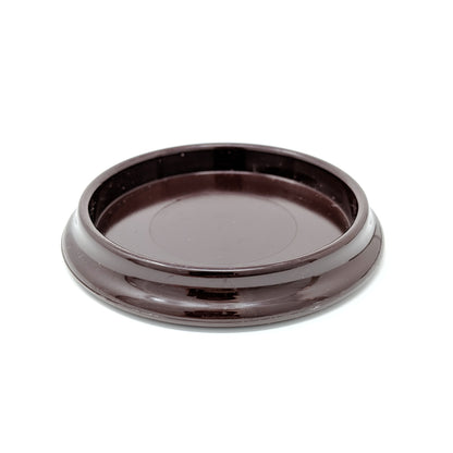 60mm Brown Round Furniture Leg Cups Floor Carpet Protector - Made in Germany - Keay Vital Parts