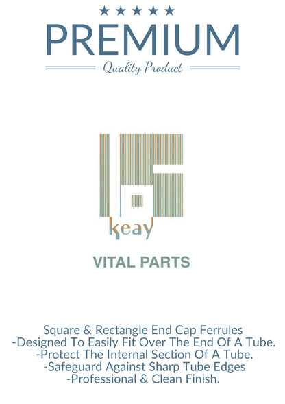20x20mm Square Plastic Ferrules End Caps for Tubes Pipes Made in Germany - Keay Vital Parts