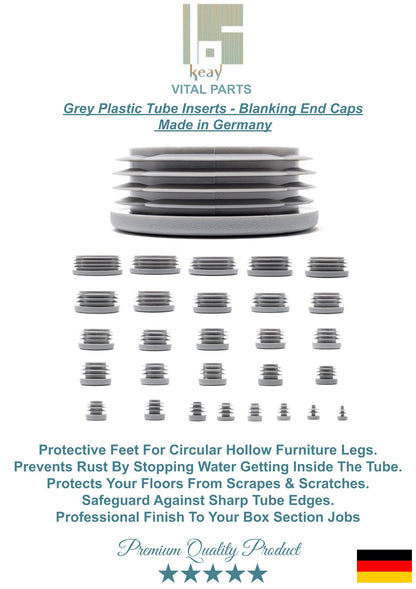 Round Tube Inserts 34mm Grey | Made in Germany | Keay Vital Parts - Keay Vital Parts