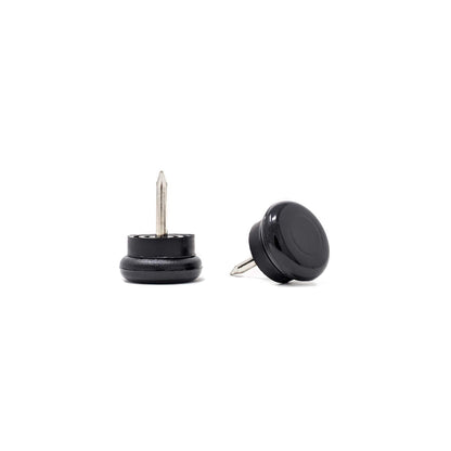 Nail-On Furniture Glides 18mm Black Nylon Base - Made in Germany