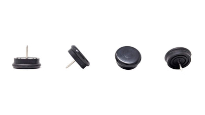 Nail-On Furniture Glides 30mm Black Nylon Base - Made in Germany