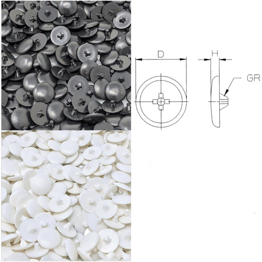 PZ1 Pozi Screw Caps Covers (8.1mm x 1.7mm) | Made in Germany | Keay Vital Parts - Keay Vital Parts