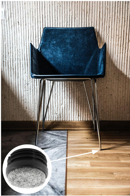 14mm Tube Inserts With Stiffened Felt for Metal Chair & Furniture Legs | Made in Germany | Keay Vital Parts