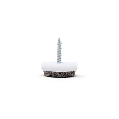 Felt Furniture Pads 24mm Screw On White | Made in Germany | Keay Vital Parts - Keay Vital Parts