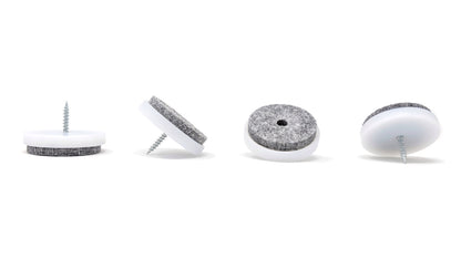 Felt Furniture Pads 40mm Screw On White | Made in Germany | Keay Vital Parts - Keay Vital Parts