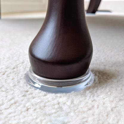 15mm Clear Round Furniture Leg Cups Floor Carpet Protector - Made in Germany - Keay Vital Parts