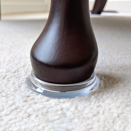 60mm Clear Round Furniture Leg Cups Floor Carpet Protector - Made in Germany - Keay Vital Parts