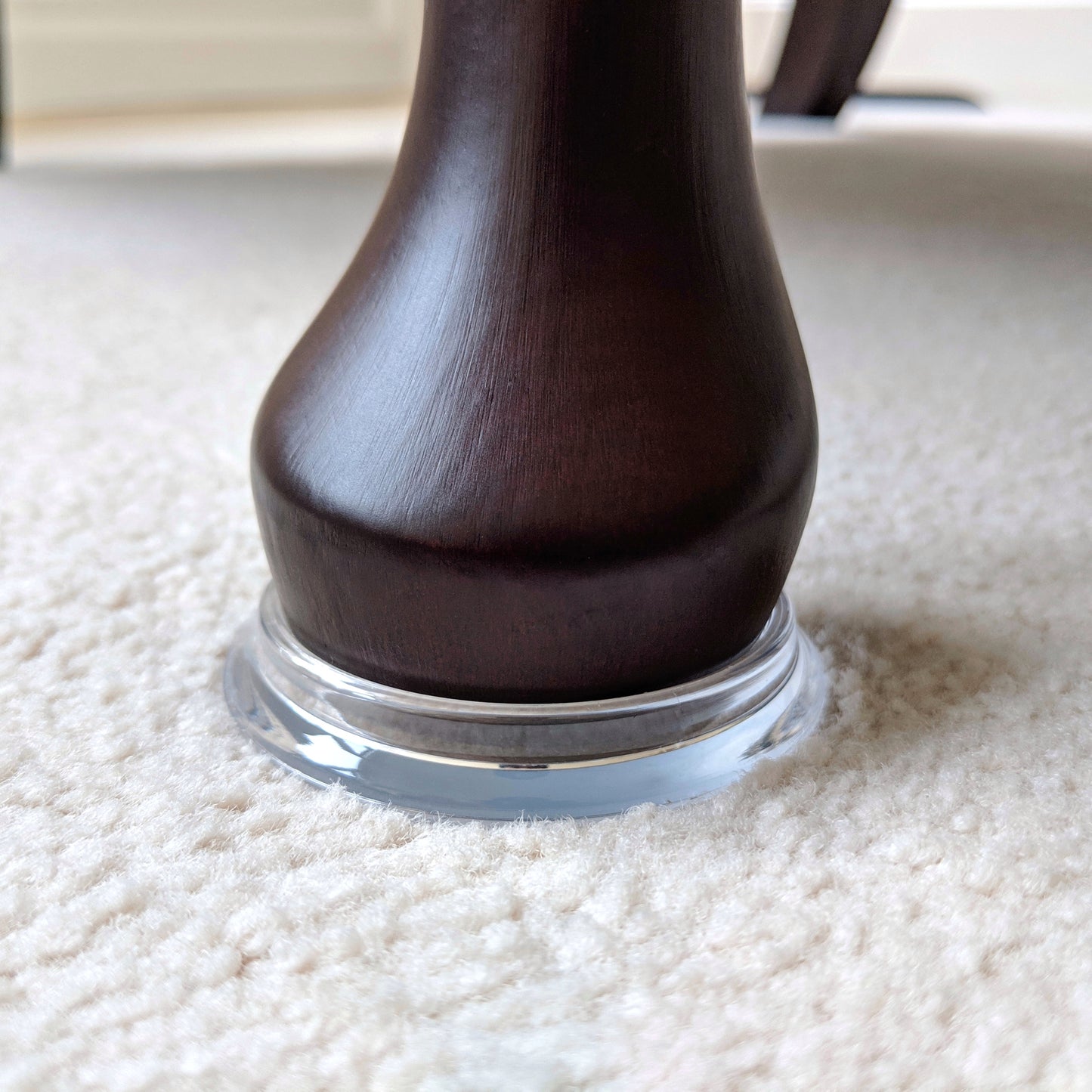 30mm Clear Round Furniture Leg Cups Floor Carpet Protector - Made in Germany - Keay Vital Parts