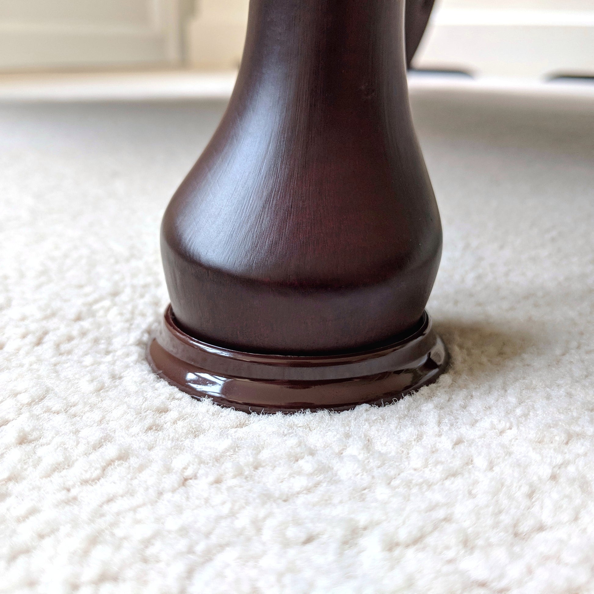 30mm Brown Round Furniture Leg Cups Floor Carpet Protector - Made in Germany - Keay Vital Parts