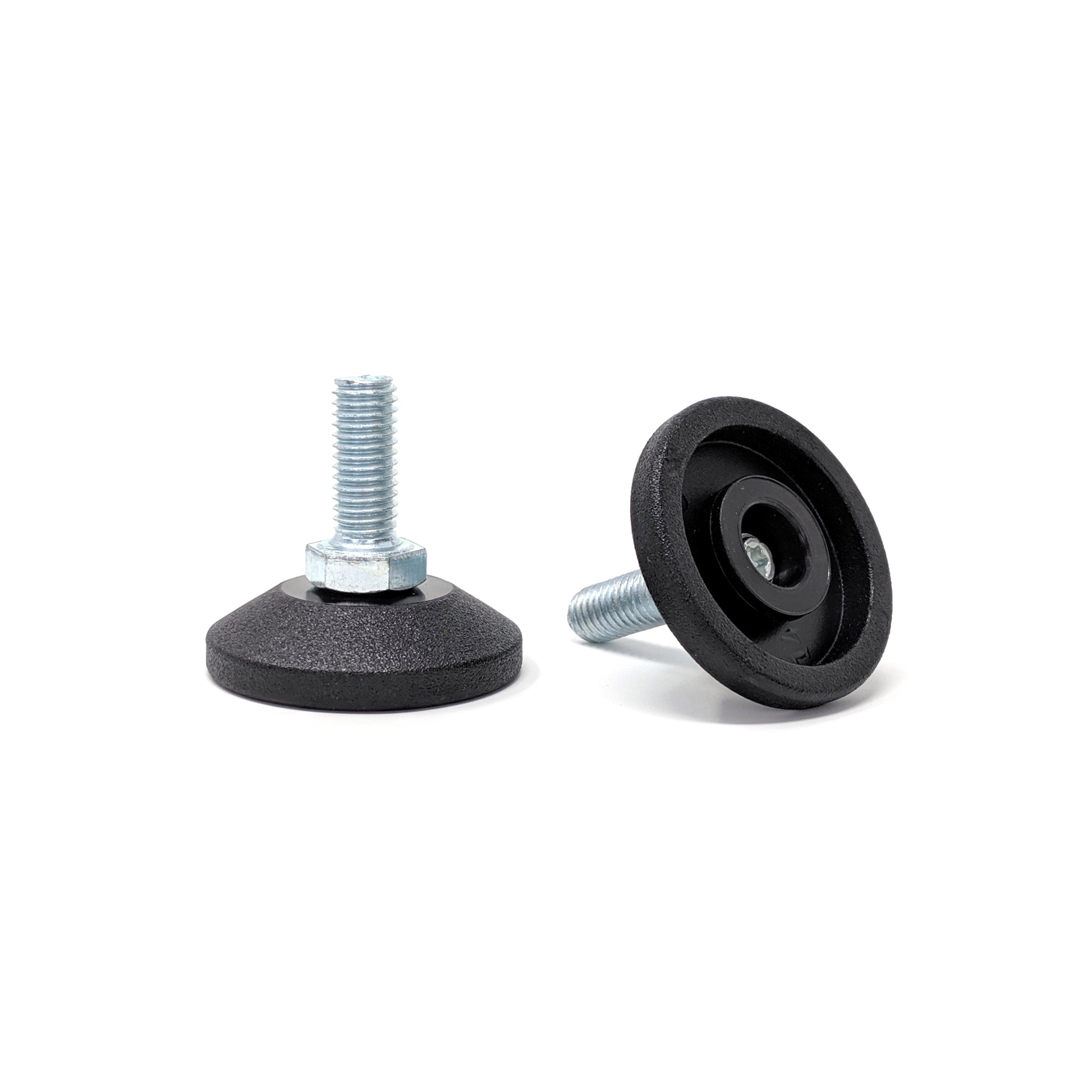 Adjustable Feet, 38mm Dia. Base, M8 20mm Thread, 400kg Static Load Capacity - Made In Germany - Keay Vital Parts