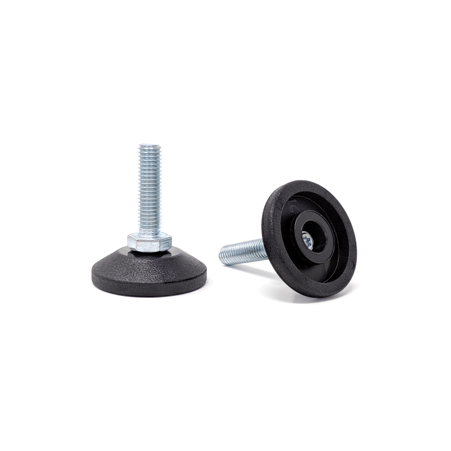 Adjustable Feet, 38mm Dia. Base, M8 30mm Thread, 400kg Static Load Capacity - Made In Germany - Keay Vital Parts